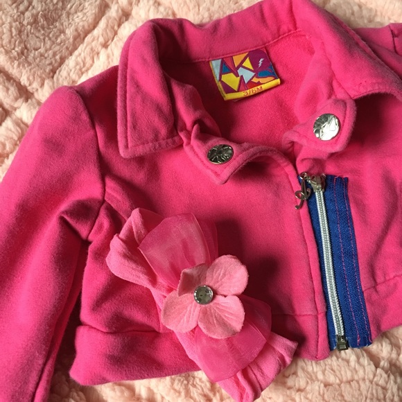 💫💞🌟HP🌟💞💫 
Akademiks Baby Biker Motorcycle Jacket and Headband Girl 2pc Set - Picture 1 of 8